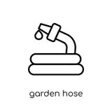 Garden hose icon. Trendy modern flat linear vector Garden hose i vector illustration Garden hose icon. Trendy modern flat linear vector Garden hose i vector illustration