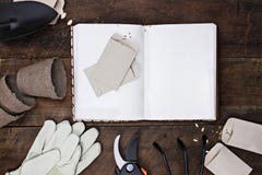 Garden Journal and Planting Seeds Stock Images Garden Journal and Planting Seeds Stock Images