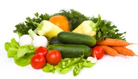 Garden vegetable isolated over white stock photography Garden vegetable isolated over white stock photography