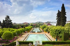 Gardens of the Alcazar in Cordoba royalty free stock photography Gardens of the Alcazar in Cordoba royalty free stock photography