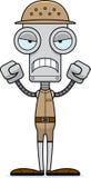 Gardien du zoo fâché Robot de bande dessinée illustration libre de droits Gardien du zoo fâché Robot de bande dessinée illustration libre de droits