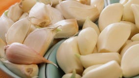 Garlic cloves close up