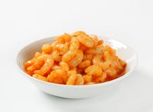 Garnalen met kruidige saus Stock Foto Garnalen met kruidige saus Stock Foto