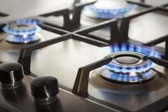 gas cooker with burning fire propane gas Stock Image gas cooker with burning fire propane gas Stock Image