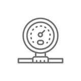 Gas pipeline or water meter line icon. stock illustration Gas pipeline or water meter line icon. stock illustration