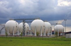 Gas storage tanks stock photos Gas storage tanks stock photos