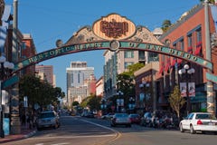 Gaslamp District sign in San Diego, California royalty free stock photo Gaslamp District sign in San Diego, California royalty free stock photo
