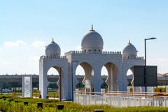 Gate to the Sheikh Zayed Mosque in Abu Dhabi, United Arab Emirates stock image Gate to the Sheikh Zayed Mosque in Abu Dhabi, United Arab Emirates stock image