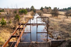 Land reclamation system for irrigation of fields stock photos Land reclamation system for irrigation of fields stock photos