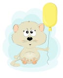 Gato bonito com um balão ilustração royalty free Gato bonito com um balão ilustração royalty free
