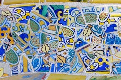 Gaudi Mosaic Work At Park Guell Stock Image