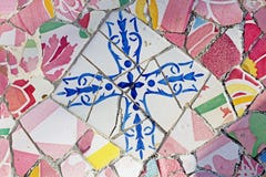 Gaudi Mosaic Work At Park Guell Stock Image