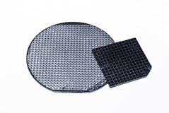 Gaufrette de semi-conducteur photo stock Gaufrette de semi-conducteur photo stock