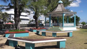 gazebo i Barbados arkivfoto gazebo i Barbados arkivfoto