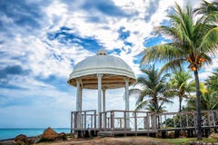 Gazebo na oceanie zdjęcia royalty free Gazebo na oceanie zdjęcia royalty free