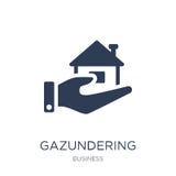 Gazunderingspictogram In vlak vectorgazundering-pictogram op witte B royalty-vrije illustratie Gazunderingspictogram In vlak vectorgazundering-pictogram op witte B royalty-vrije illustratie