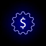 gear dollar icon in neon style. Element of finance illustration. Signs and symbols icon can be used for web, logo, mobile app, UI royalty free illustration gear dollar icon in neon style. Element of finance illustration. Signs and symbols icon can be used for web, logo, mobile app, UI royalty free illustration