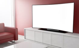 gebogener Fernsehweißschirm lizenzfreies stockbild gebogener Fernsehweißschirm lizenzfreies stockbild