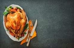 Gebratener Truthahn für Danksagungs-Tag oder Weihnachten stockbild Gebratener Truthahn für Danksagungs-Tag oder Weihnachten stockbild
