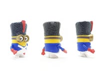 Geel het Speelgoed Plastic Model van Banaanminion van Verachtelijk me Film op Wit Geïsoleerde Achtergrond royalty-vrije illustratie Geel het Speelgoed Plastic Model van Banaanminion van Verachtelijk me Film op Wit Geïsoleerde Achtergrond royalty-vrije illustratie