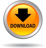 Geel het Webpictogram van de downloadknoop vector illustratie Geel het Webpictogram van de downloadknoop vector illustratie