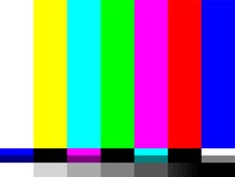 Geen de testkaart van signaaltv van vectorkleurenbars stock illustratie Geen de testkaart van signaaltv van vectorkleurenbars stock illustratie