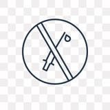 Geen drugs vectorpictogram op transparante lineaire achtergrond, stock illustratie Geen drugs vectorpictogram op transparante lineaire achtergrond, stock illustratie
