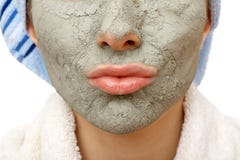 Geheimen die van huid gezichtsmasker stabiliseren stock afbeelding Geheimen die van huid gezichtsmasker stabiliseren stock afbeelding