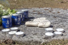 Geheugen van de slachtoffers van de volkerenmoord in het concentratiekamp van auschwitz-Birkenau stock afbeeldingen Geheugen van de slachtoffers van de volkerenmoord in het concentratiekamp van auschwitz-Birkenau stock afbeeldingen