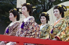 Geiko no festival de Nagoya, Japão imagens de stock Geiko no festival de Nagoya, Japão imagens de stock