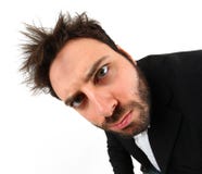 Gekke jonge zakenmangelaatsuitdrukking stock fotografie Gekke jonge zakenmangelaatsuitdrukking stock fotografie