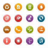 Gekleurde punten - Ecologische Pictogrammen royalty-vrije illustratie Gekleurde punten - Ecologische Pictogrammen royalty-vrije illustratie