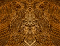 Gekleurde uitstekende achtergrond, steampunk krabbelstijl, gouden gele gradiëntkleur Geïsoleerd patroon Vectorhandtekening stock illustratie Gekleurde uitstekende achtergrond, steampunk krabbelstijl, gouden gele gradiëntkleur Geïsoleerd patroon Vectorhandtekening stock illustratie