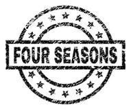 Gekraste Geweven FOUR SEASONS-Zegelverbinding royalty-vrije illustratie Gekraste Geweven FOUR SEASONS-Zegelverbinding royalty-vrije illustratie