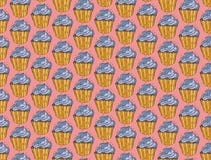 Gekritzelvektor-Musterhand der Bonbons der kleinen Kuchen nahtlose gezeichnet Weinlesebäckereihintergrund stock abbildung Gekritzelvektor-Musterhand der Bonbons der kleinen Kuchen nahtlose gezeichnet Weinlesebäckereihintergrund stock abbildung