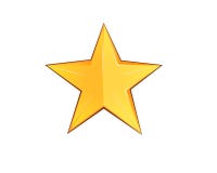 Gelber Stern vektor abbildung. Bild von gelb, schatten - 10805319