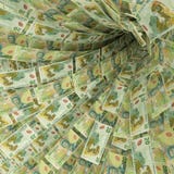 Gelddraaikolk van 20 de dollar van Nieuw Zeeland rekeningen royalty-vrije illustratie Gelddraaikolk van 20 de dollar van Nieuw Zeeland rekeningen royalty-vrije illustratie