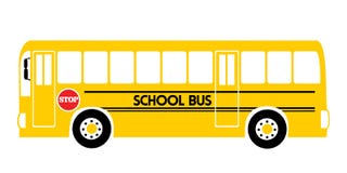 Gele de illustratievector van de schoolbus royalty-vrije illustratie Gele de illustratievector van de schoolbus royalty-vrije illustratie