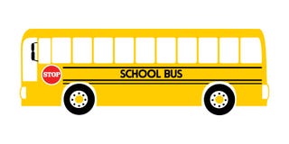 Gele de illustratievector van de schoolbus royalty-vrije illustratie Gele de illustratievector van de schoolbus royalty-vrije illustratie