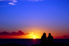 Geliebte und Sonnenuntergang 1 stockbilder Geliebte und Sonnenuntergang 1 stockbilder