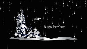 Gelukkig Nieuwjaar 2017, animatie de verschijning van de deeltjes Gelukkig Nieuwjaar stock video Gelukkig Nieuwjaar 2017, animatie de verschijning van de deeltjes Gelukkig Nieuwjaar stock video