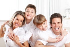 Gelukkige familie stock foto Gelukkige familie stock foto