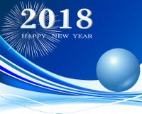 Gelukkige Nieuwjaar 2018 decoratie als achtergrond vector illustratie Gelukkige Nieuwjaar 2018 decoratie als achtergrond vector illustratie