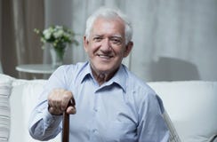Gelukkige oudere mens stock foto Gelukkige oudere mens stock foto