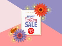 Gelukkige Pasen-verkoopbanner vector illustratie Gelukkige Pasen-verkoopbanner vector illustratie