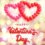 Gelukkige valentijnskaartendag 3d het van letters voorzien inschrijving vector illustratie Gelukkige valentijnskaartendag 3d het van letters voorzien inschrijving vector illustratie