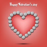 Gelukkige valentijnskaartendag Hart van de golfballen royalty-vrije illustratie Gelukkige valentijnskaartendag Hart van de golfballen royalty-vrije illustratie