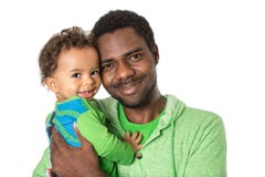 Gelukkige zwarte vader en babyjongen die op geïsoleerd wit Gebruik als achtergrond het knuffelen voor een kind, een ouderschap of royalty-vrije stock afbeeldingen Gelukkige zwarte vader en babyjongen die op geïsoleerd wit Gebruik als achtergrond het knuffelen voor een kind, een ouderschap of royalty-vrije stock afbeeldingen