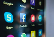 Gemeenschappelijke sociale media toepassingen stock afbeeldingen Gemeenschappelijke sociale media toepassingen stock afbeeldingen