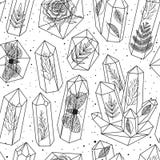 Gems, crystals seamless pattern vector royalty free illustration Gems, crystals seamless pattern vector royalty free illustration